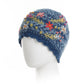 Sadie Floral Embroidered Wool Beanie Hat: Light Natural