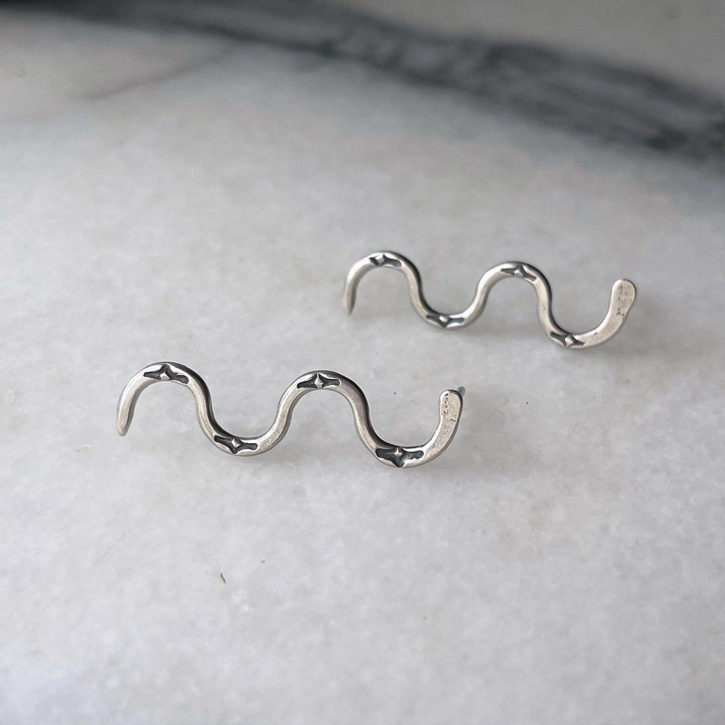 Silver Snake Earrings – Solid Sterling Serpent Studs for Bold Style