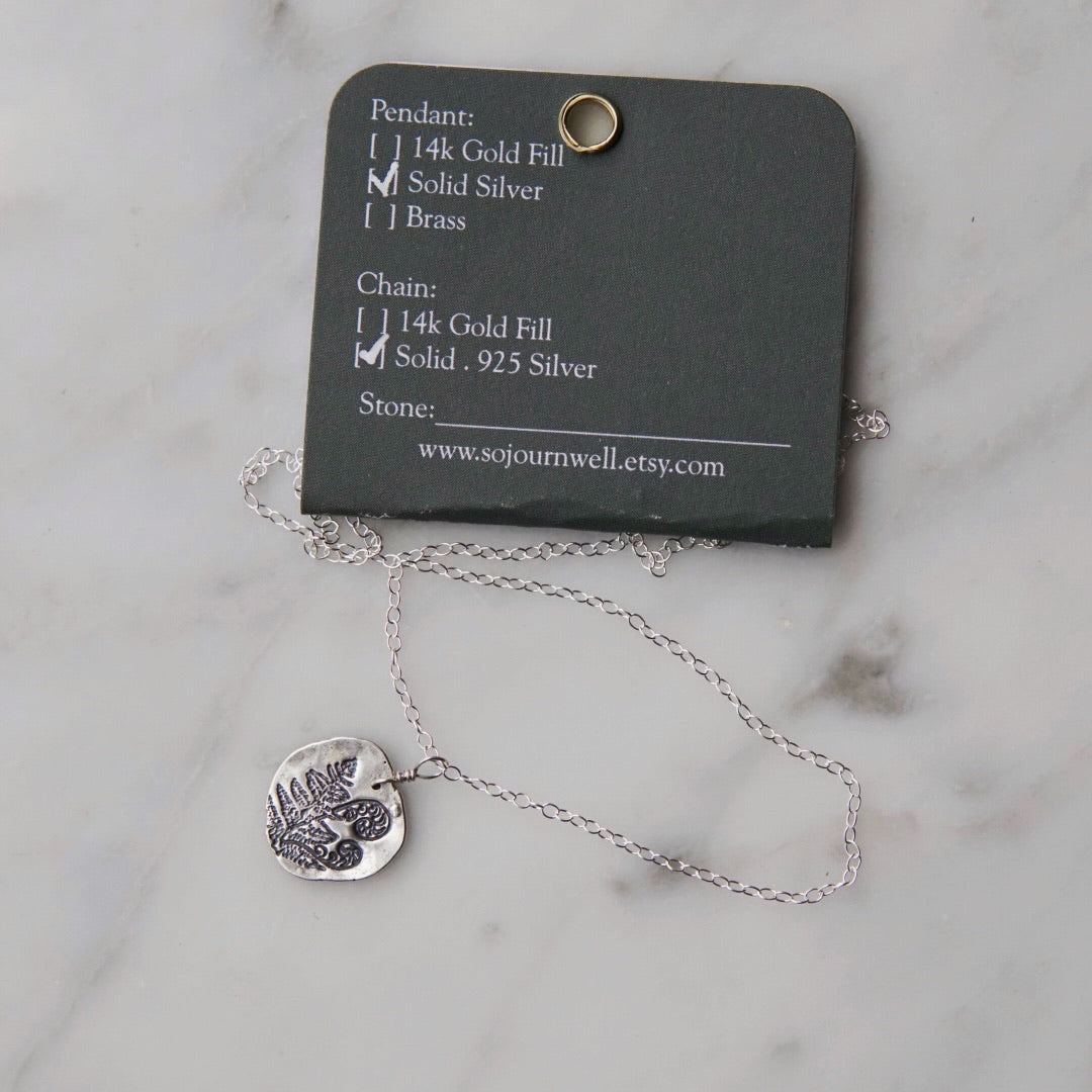 Silver Fern Necklace – Solid Sterling Pendant Inspired by Nature