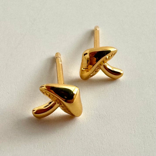 Mushroom Stud Earrings – Whimsical Mini Silver Posts