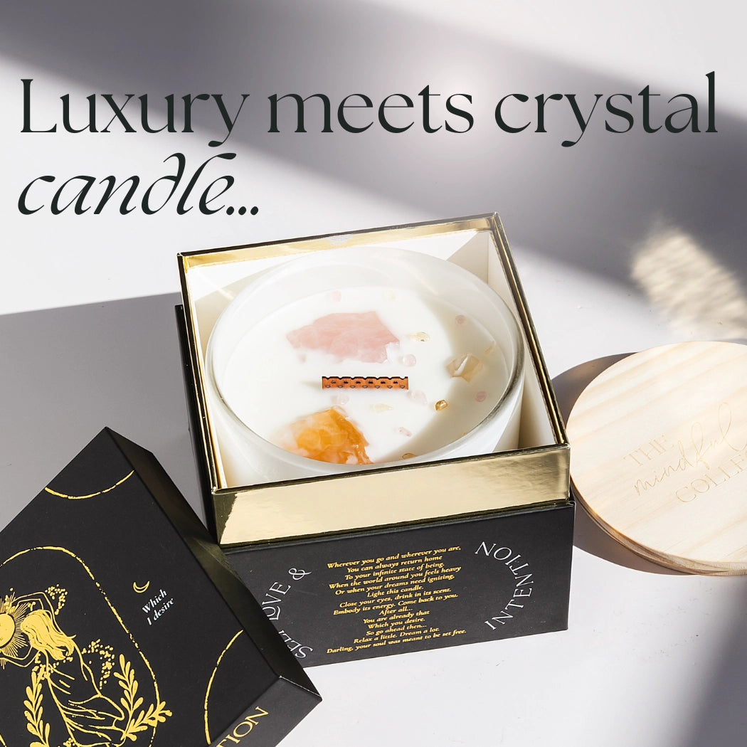 Self-Love Intention Crystal Candle