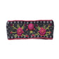 Aubrey Headband - Hand Knit Wool Floral Embroidery: Charcoal