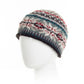 Jasper Wool Knit Beanie Hat with Snowflake Nordic Pattern: Aqua