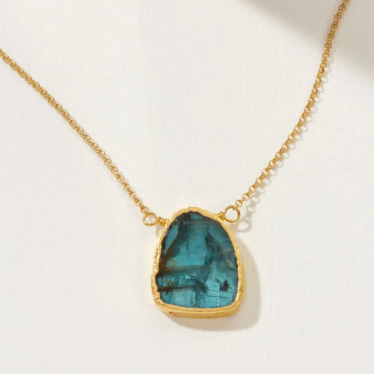 Kyanite Necklace – Earth, Wind & Fire Genuine Stone Pendant