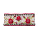 Aubrey Headband - Hand Knit Wool Floral Embroidery: Grey