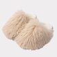Plush faux fur slipper detail