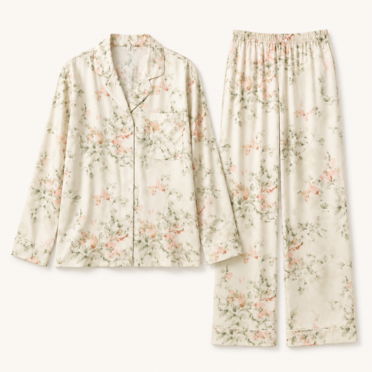 Sage Blossom floral pajama set