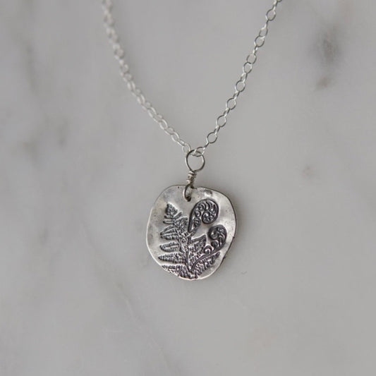Silver Fern Necklace – Solid Sterling Pendant Inspired by Nature