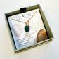 Emerald Necklace – Celestial Being Gold Pendant with Green Gemstone