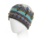 Chloe Wool Hat – Hand-Embroidered Floral Knit Beanie: Grey
