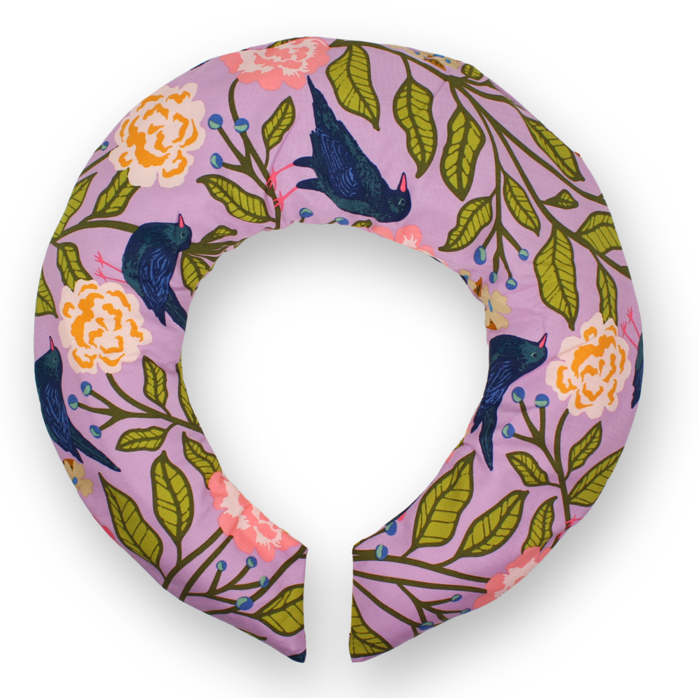 Lavender Neck Wrap, Cream Floral