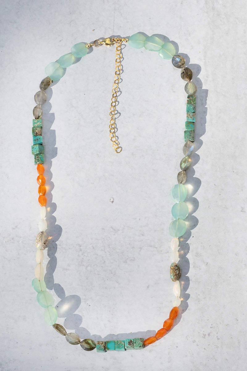 Collage Necklace- Tequila Sunrise