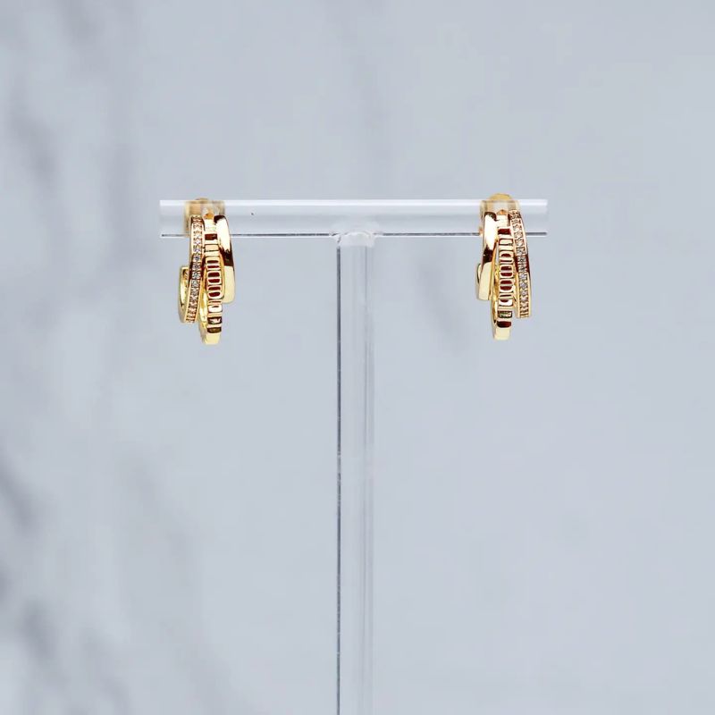 Triple Threat Huggies - 14K Gold Vermeil