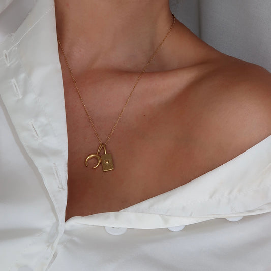 Affirmation Necklace – “I Am One Of A Kind” Gold Pendant
