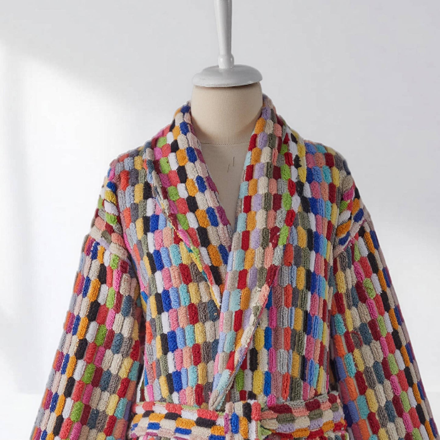 Lokum Robe Handloom Turkish Cotton Heavy Luxury Shawl Collar: S-M