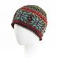 Jasper Wool Knit Beanie Hat with Snowflake Nordic Pattern: Aqua