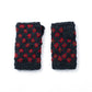 Anaya Handwarmers – Wool Knit with Floral Embroidery: Faded Denim
