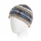 Jasper Wool Knit Beanie Hat with Snowflake Nordic Pattern: Aqua
