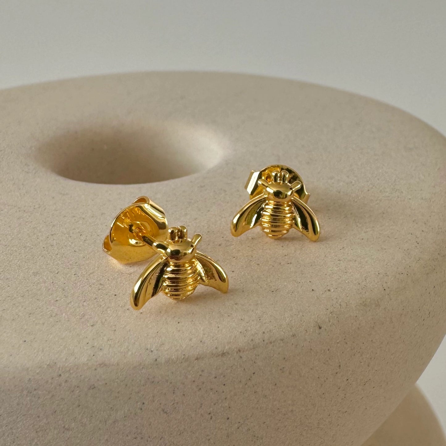 Bee Stud Earrings – Gold Mini Posts