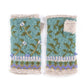 Verbier Wool Handwarmers with Floral Embroidery: Charcoal