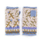 Verbier Wool Handwarmers with Floral Embroidery: Charcoal