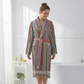 Kikoya pompom Turkish cotton shawl collar robe