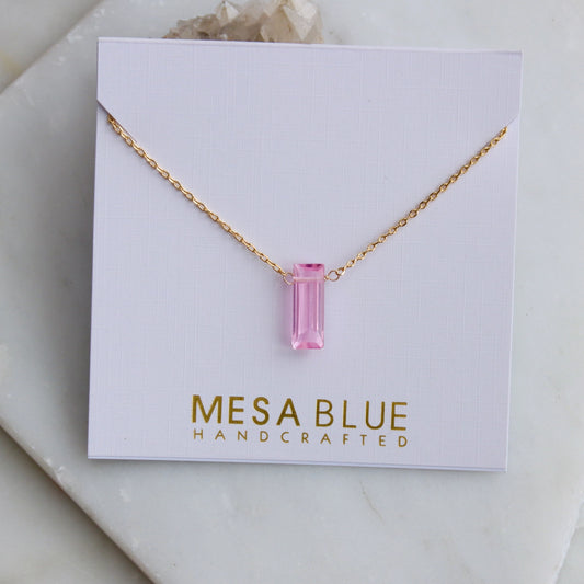 Rose Quartz Necklace – Healing Crystal Pendant on Chain