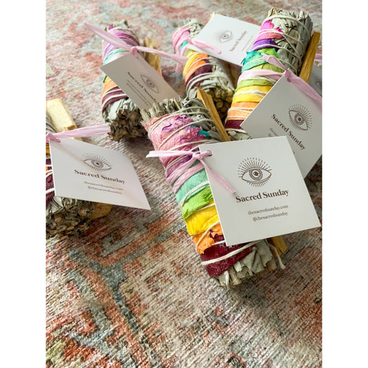 7 Chakra Smudge Duo Rainbow Smudge Wand