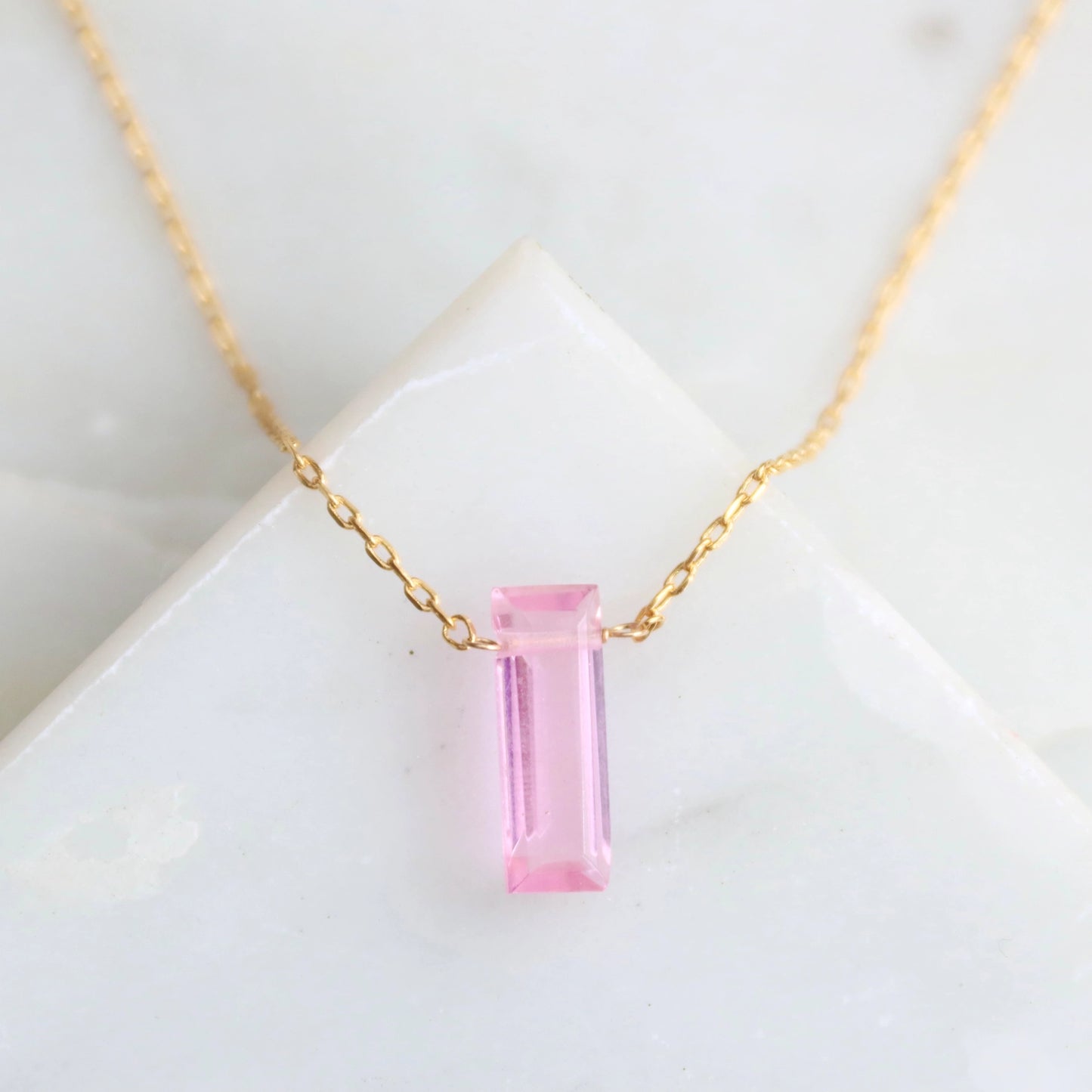 Rose Quartz Necklace – Healing Crystal Pendant on Chain