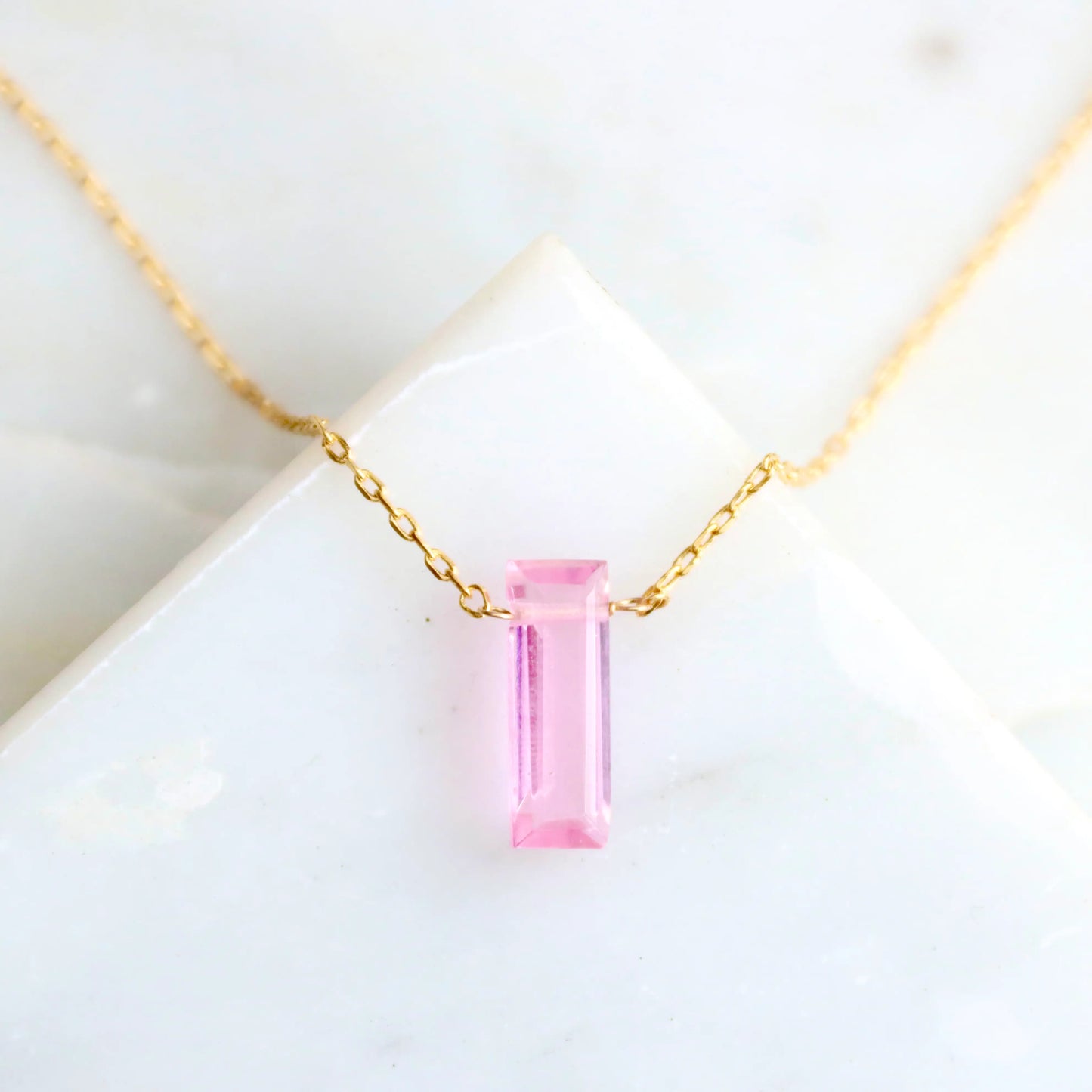 Rose Quartz Necklace – Healing Crystal Pendant on Chain