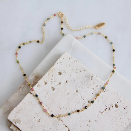 Tourmaline Choker Necklace – Genuine Crystal for Protection & Balance
