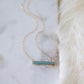 White Bar Necklace – Minimalist Stone Pendant for Everyday Style