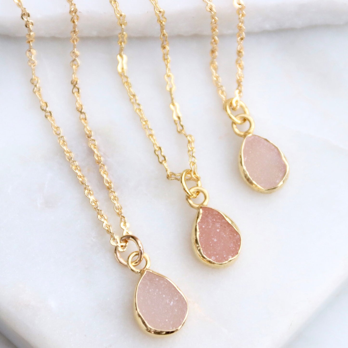Druzy Teardrop Necklace