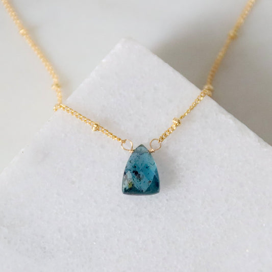 Kyanite Necklace – Genuine Blue Stone Pendant for Balance & Calm